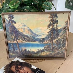 1940’s Signed By Artist. W M Thompson.Lake Louise Banff. National Park Canada